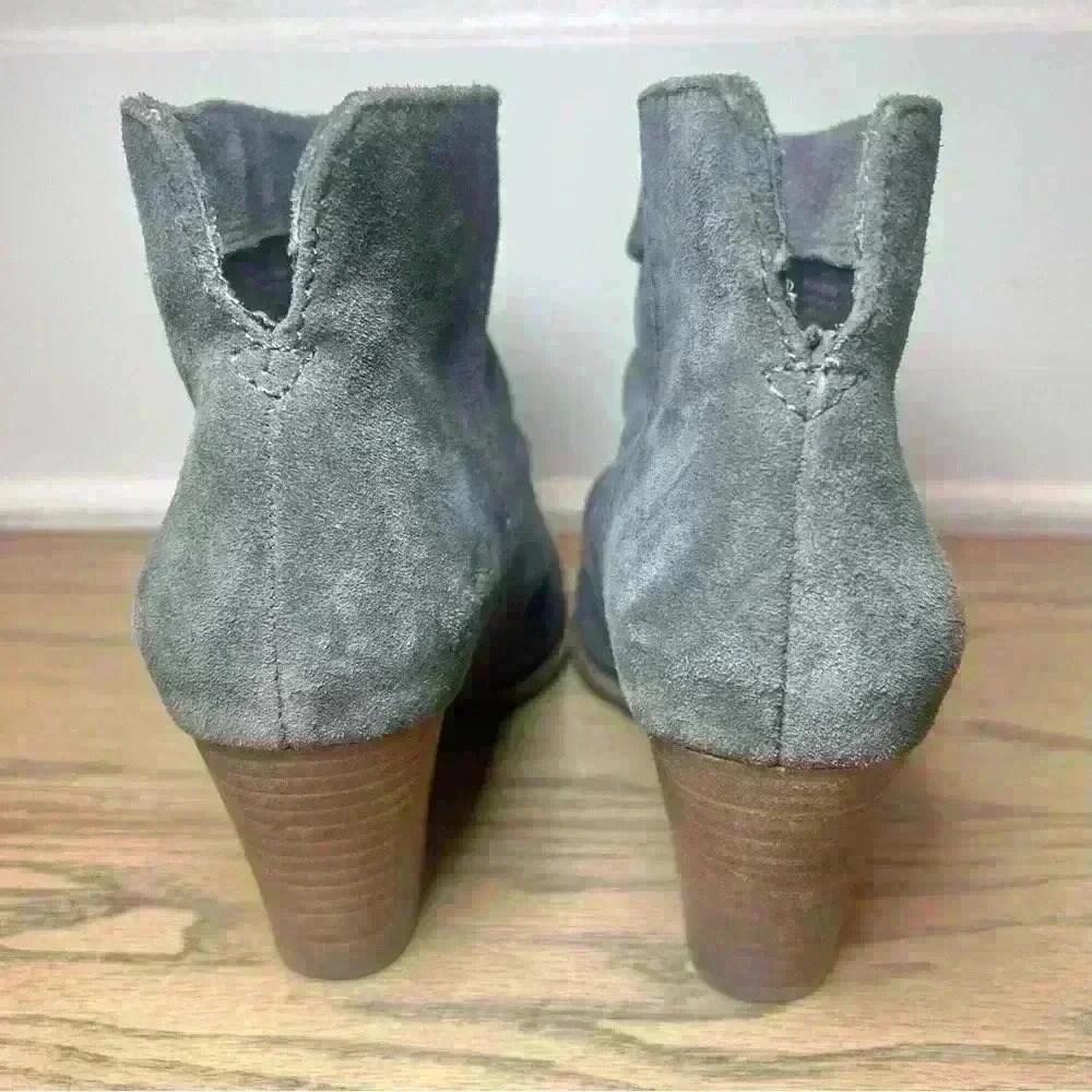 Splendid Women's Reseda Round Toe Gray Suede Slouchy Ankle Booties Size 8.5 - Picture 6 of 9